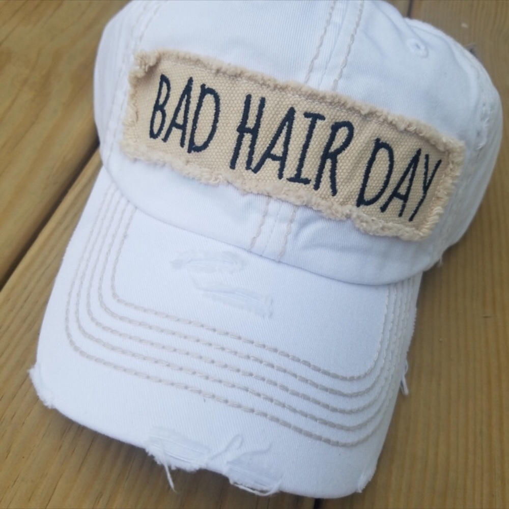 🎄SALE🎄 BAD HAIR DAY white baseball hat - Picture 5 of 7